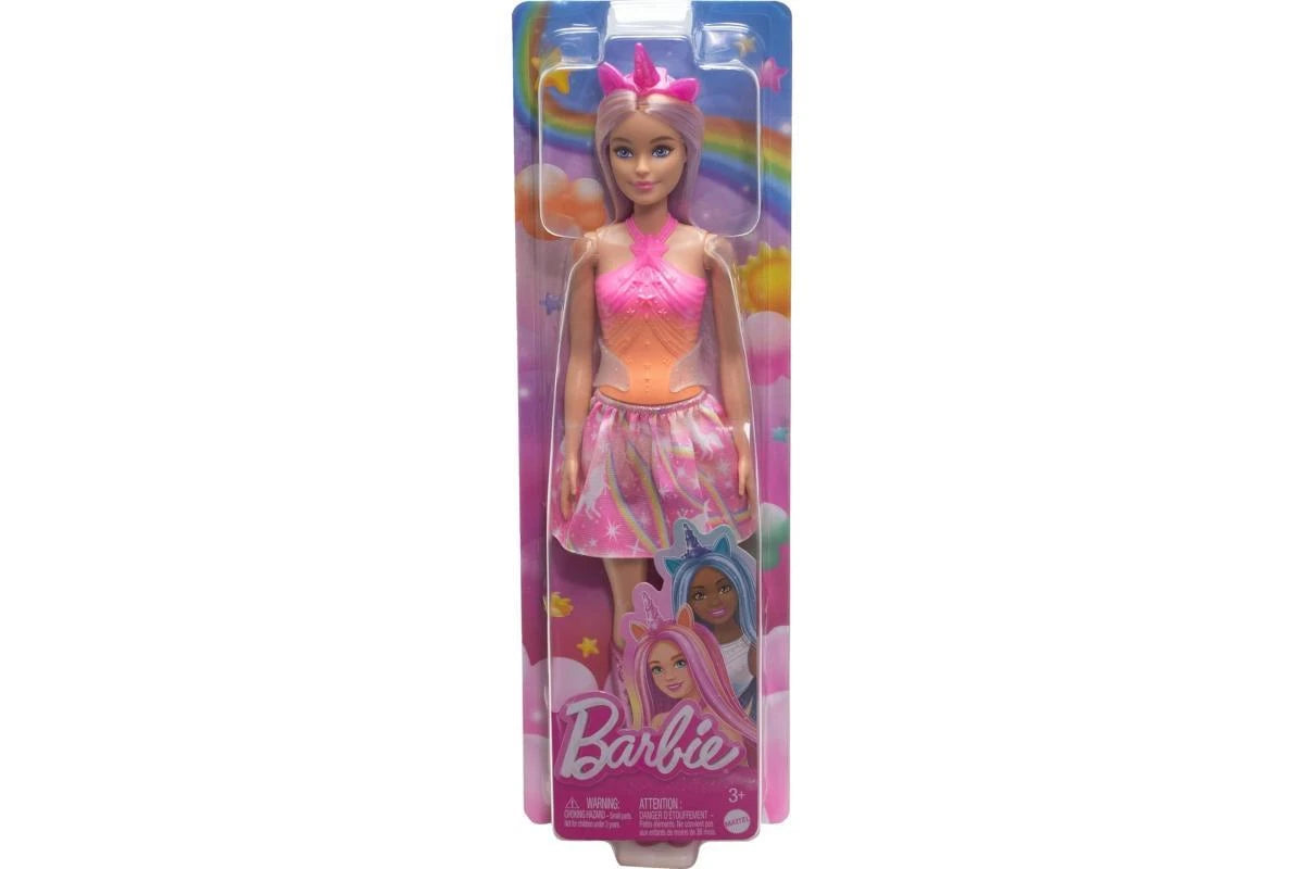 BARBIE UNICORN DOLL WITH PINK HAIR AND HORN