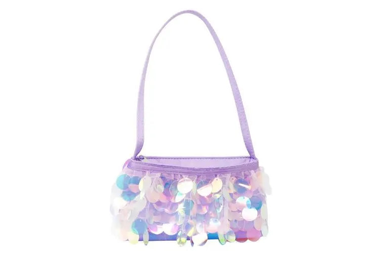 PINK POPPY - SHIMMERING MERMAID IRIDESCENT DISC SEQUIN HANDBAG