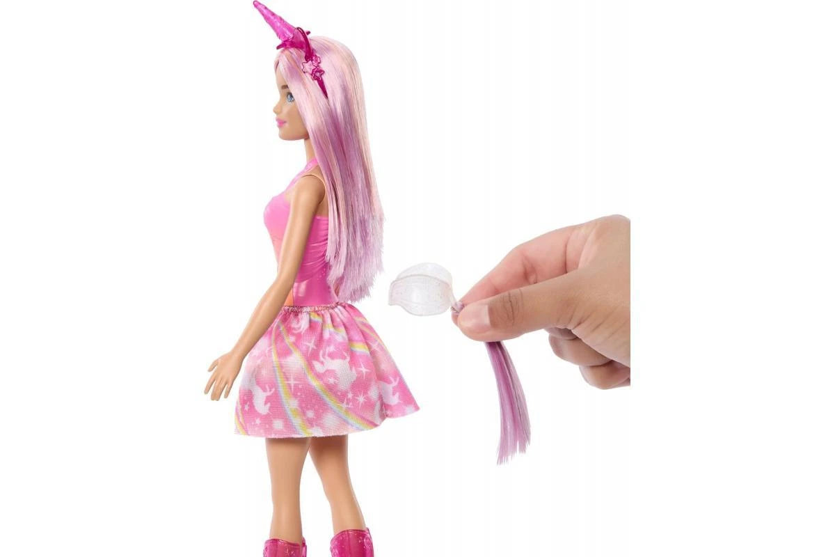 BARBIE UNICORN DOLL WITH PINK HAIR AND HORN