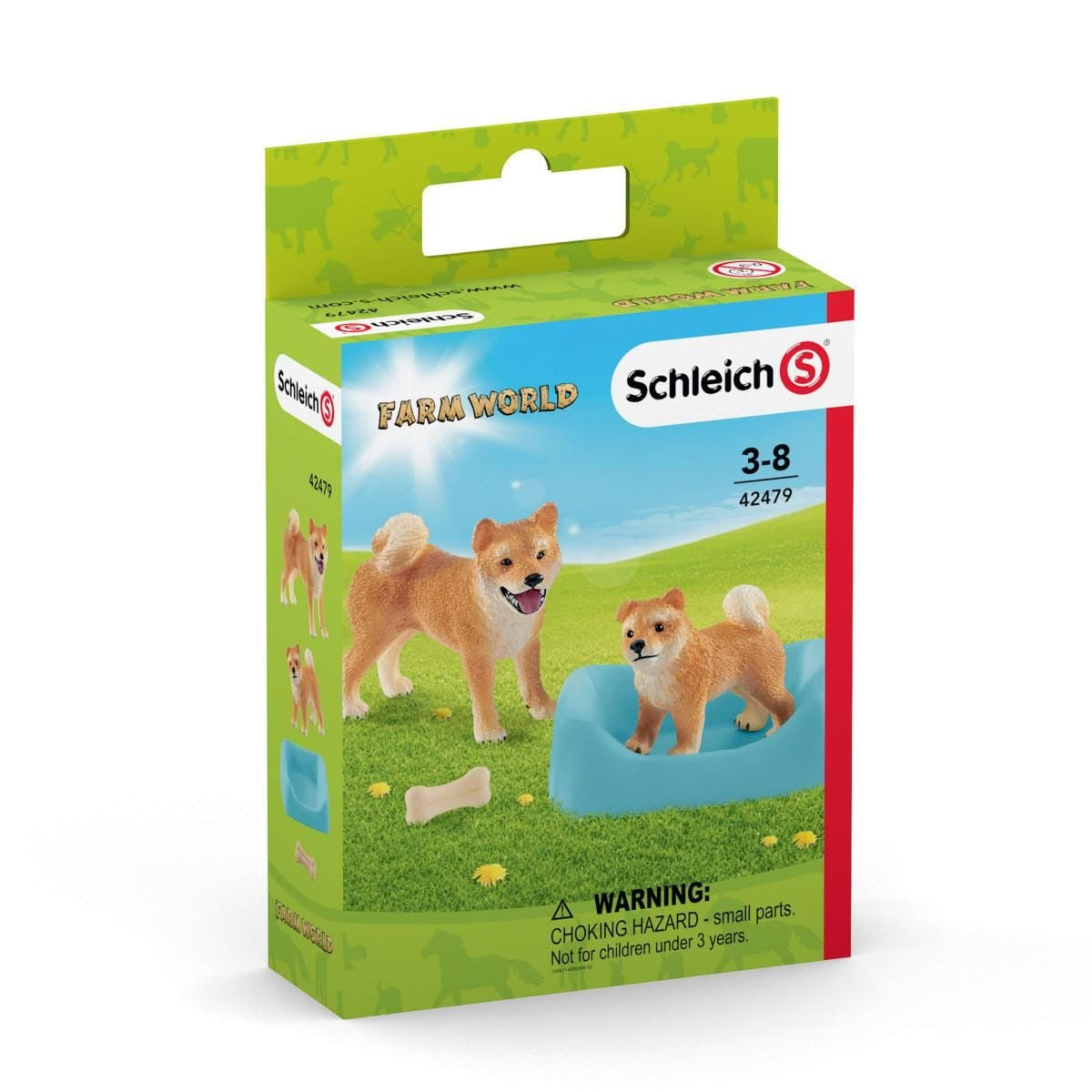 SCHLEICH SHIBA INU MOTHER AND PUPPY