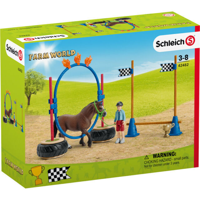 SCHLEICH- FARM WORLD PONY AGILITY RACE