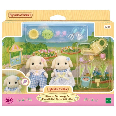 SYLVANIAN FAMILIES - BLOSSOM GARDENING SET - FLORA RABBIT SIBLING SET