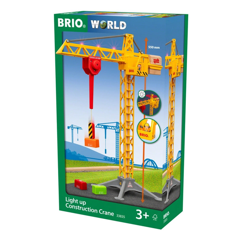 BRIO LIGHT UP CONSTRUCTION CRANE 5 PIECES