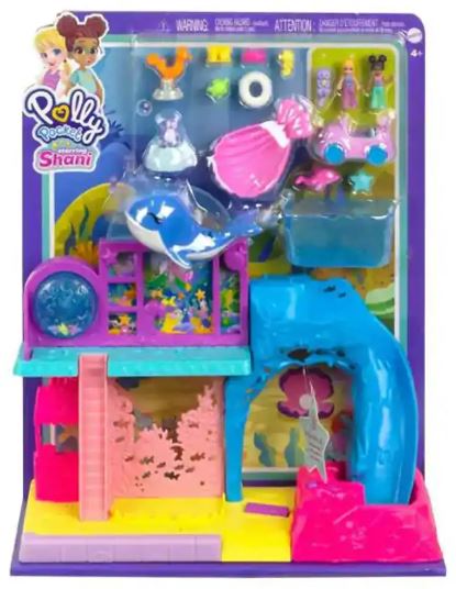 POLLY POCKET - STARRING SHANI - AQUARIUM PLAYSET WITH FIGURES