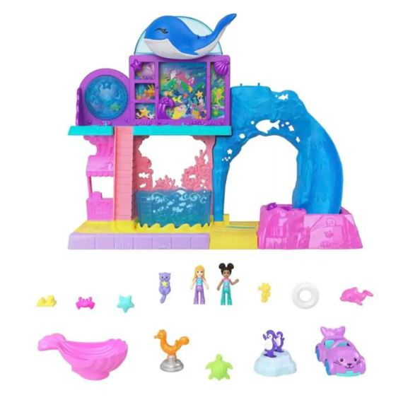 POLLY POCKET - STARRING SHANI - AQUARIUM PLAYSET WITH FIGURES