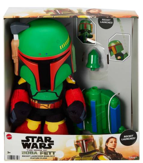 STAR WARS THE BOOK OF BOBA FETT - ROCKET LAUNCHING BOBA FETT FEATURE PLUSH