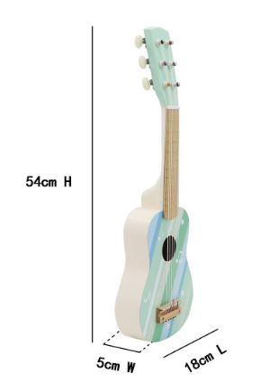 CALM AND BREEZY  WOODEN GUITAR MISTY AQUA