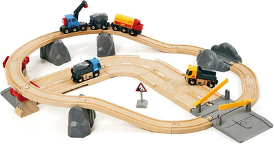 BRIO SET - RAIL & ROAD LOADING SET - 32 PIECES