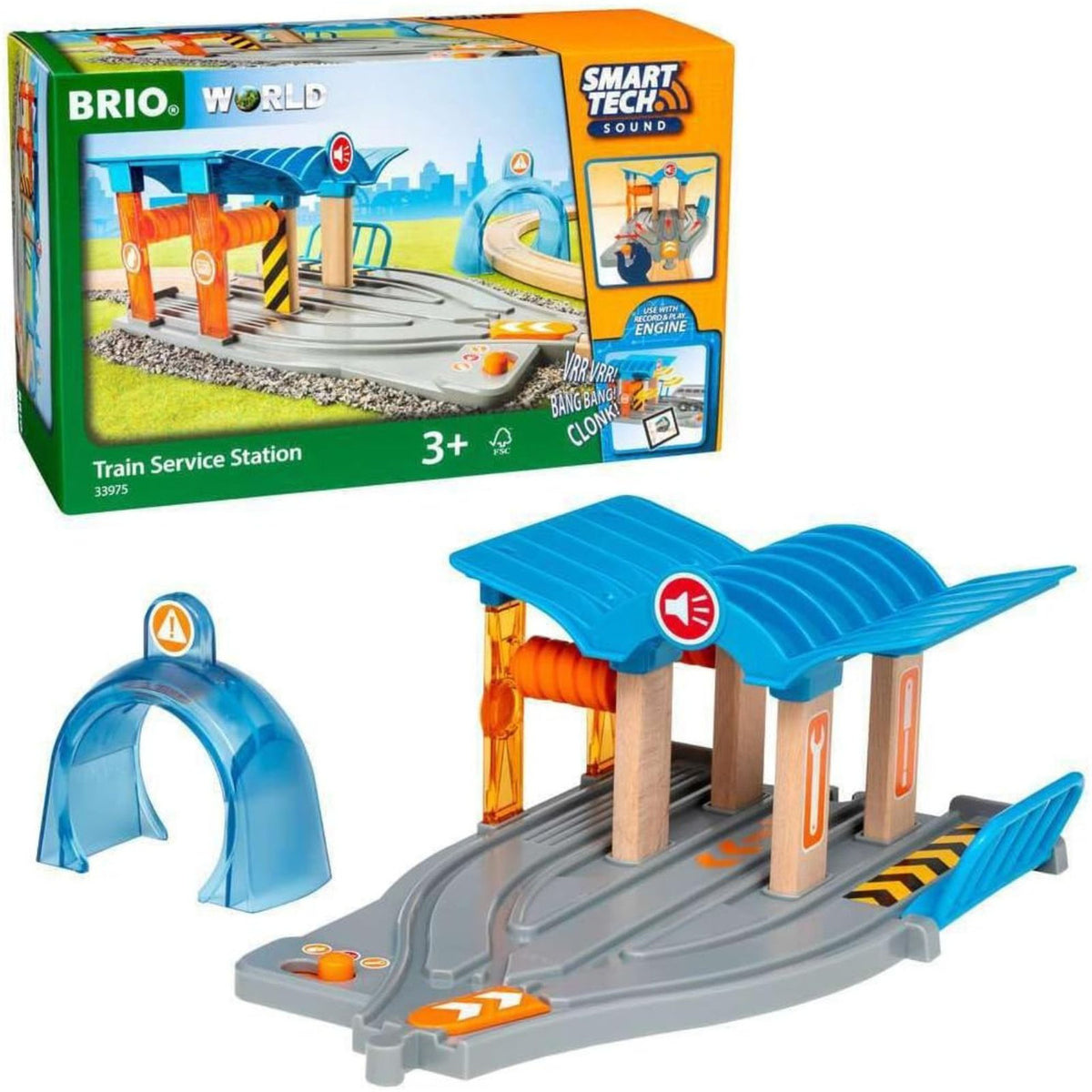 BRIO TRAIN SERVICE STATION SMART TECH 33975