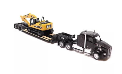 KENWORTH 1:87 40IN -SLEEPER TANDEM TRACTOR WITH LOWBOY TRAILER AND CAT 320D L HYDRAULIC EXCAVATOR