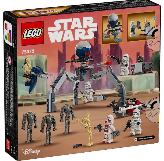 LEGO 75372 - STAR WARS - CLONE TROOPER AND BATTLE DROID - BATTLE PACK