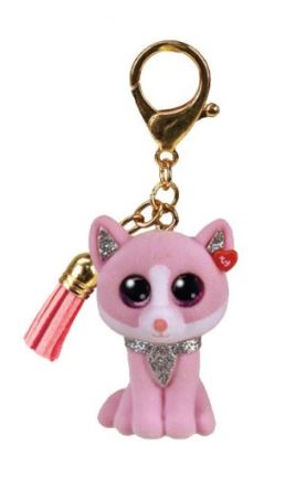 TY BEANIE BOO MINI CLIP FIONA - PINK CAT