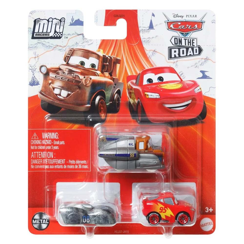Disney / Pixar Cars On The Road Die Cast Metal Mini  3-Pack