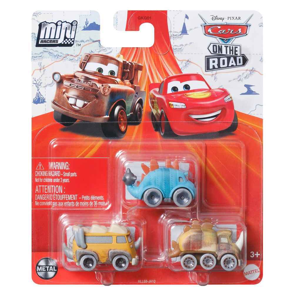 Disney / Pixar Cars On The Road Die Cast Metal Mini  3-Pack