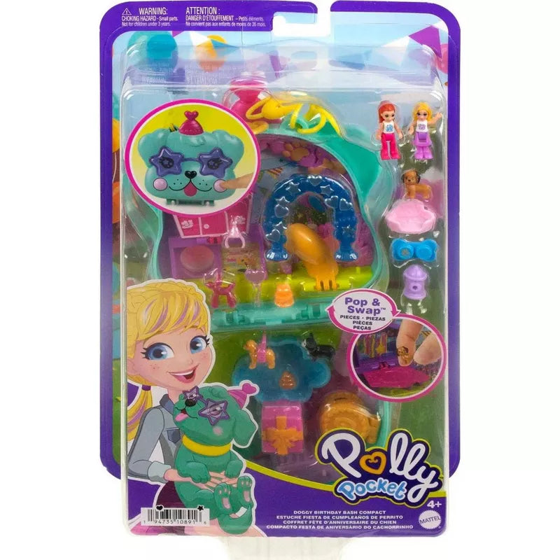 POLLY POCKET - COMPACT CASE - DOGGY BIRTHDAY BASH