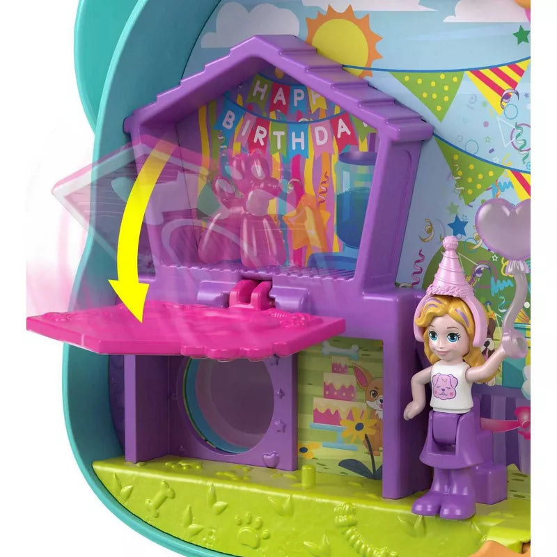 POLLY POCKET - COMPACT CASE - DOGGY BIRTHDAY BASH