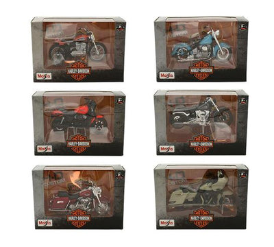 MAISTO HARLEY DAVIDSON 1:18 MOTORCYCLE SERIES 40 6 ASSORTED DESIGNS