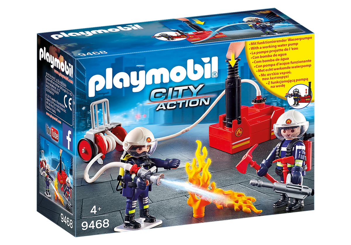 PLAYMOBIL CITY ACTION 9468 - FIREFIGHTERS WITH WATER PUMP