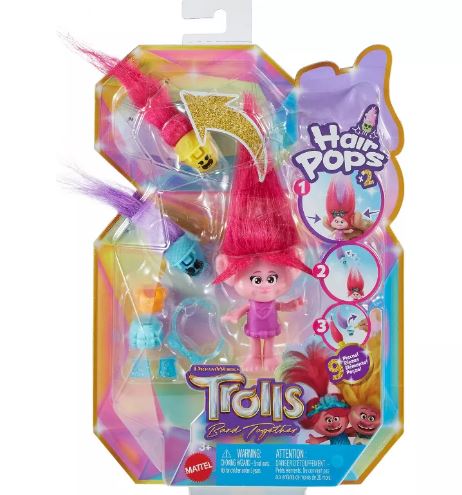 DREAMWORKS TROLLS BAND TOGETHER - TROLLS HAIR POPS QUEEN POPPY