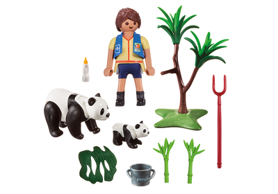 PLAYMOBIL PANDA CARETAKER CARRY CASE - 70105