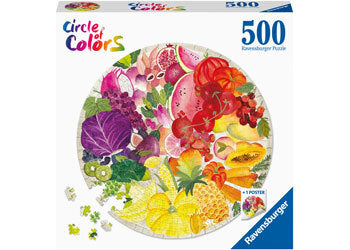 RAVENSBURGER 171699 - CIRCLE OF COLOURS- FRUITS AND VEGETABLES 500 PIECE PUZZLE