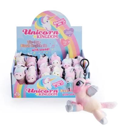 UNICORN KINGDOM PLUSH KEYCHAIN WITH SOUND