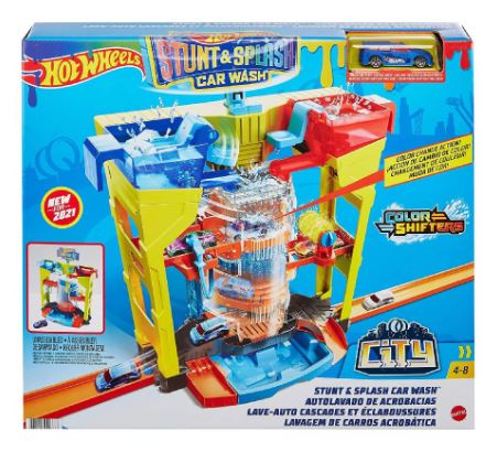 HOTWHEELS CITY - COLOUR SHIFTERS TUNNEL TWIST CAR WASH PLAY SET