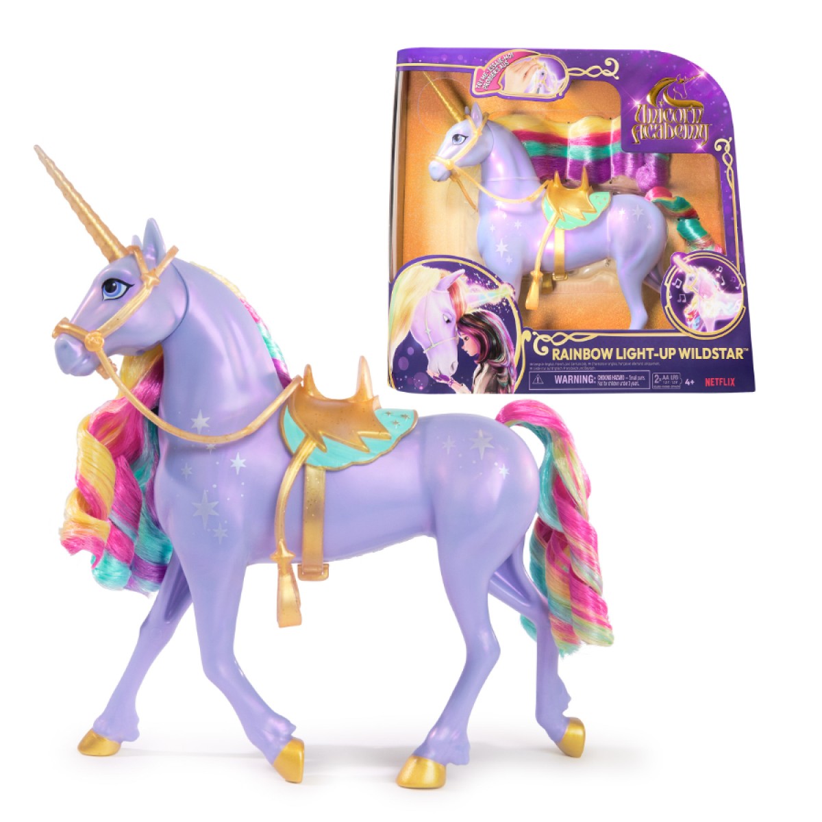 UNICORN ACADEMYRAINBOW LIGHT UP WILDSTAR UNICORN FASHION DOLL