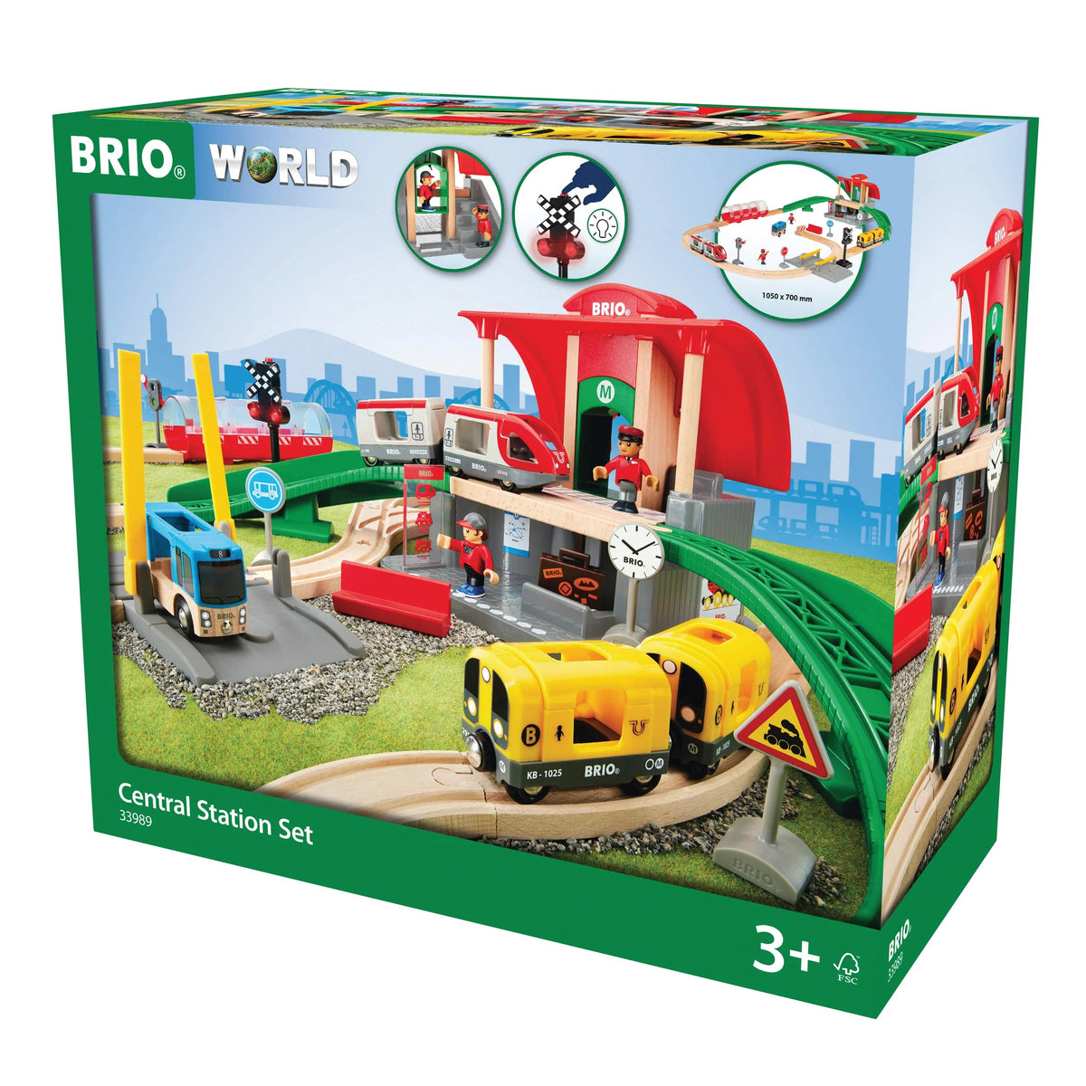 BRIO CENTRAL STATION SET 37 PIECES - 33989