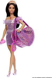 BARBIE FASHION ACCESSORIES - PINK SPARKLE DRESS AND BAG WITH 5 SURPRISES