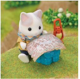 SYLVANIAN FAMILIES - EXCITING EXPLORATION SET - LATTE CAT BROTHER AND BABY