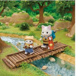 SYLVANIAN FAMILIES - EXCITING EXPLORATION SET - LATTE CAT BROTHER AND BABY