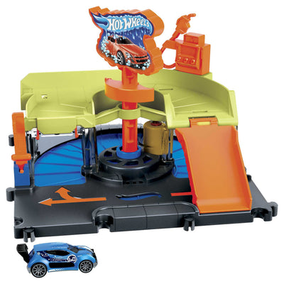 HOT WHEELS CITY DOWNTOWN EXPRESS CAR WASH PLAYSET