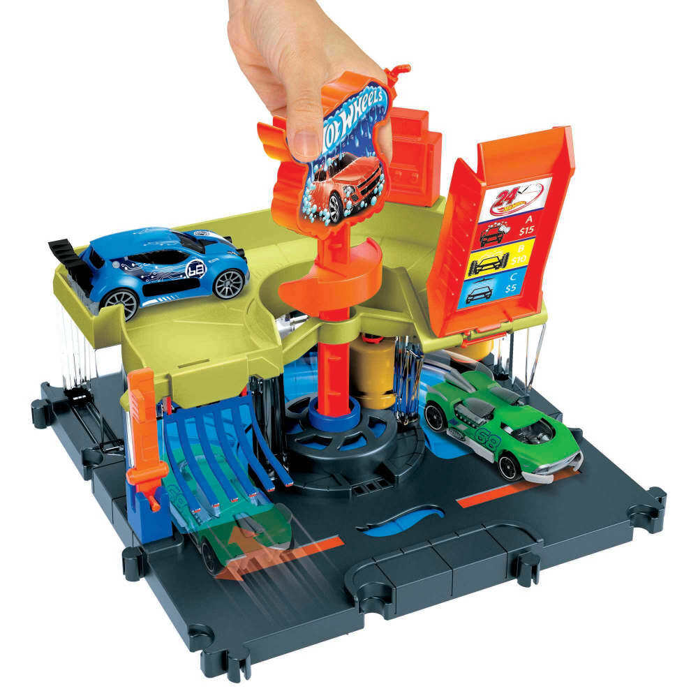 HOT WHEELS CITY DOWNTOWN EXPRESS CAR WASH PLAYSET