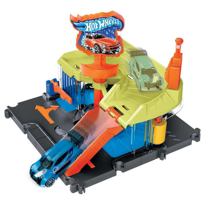 HOT WHEELS CITY DOWNTOWN EXPRESS CAR WASH PLAYSET