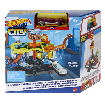 HOT WHEELS CITY DOWNTOWN EXPRESS CAR WASH PLAYSET