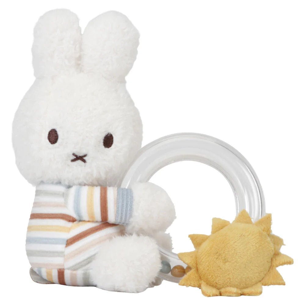 MIFFY VINTAGE STRIPES RING RATTLE