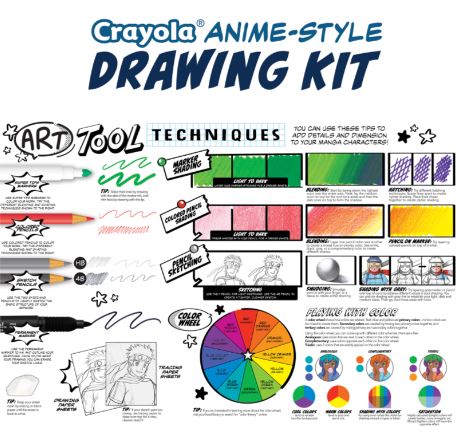 CRAYOLA ANIME -STYLE DRAWING KIT- LEARN TO DRAW