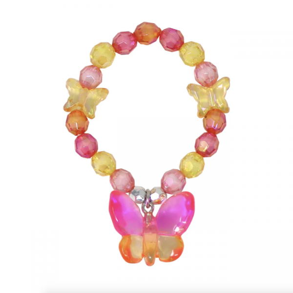 PINK POPPY RAINBOW BUTTERFLY BRACELET