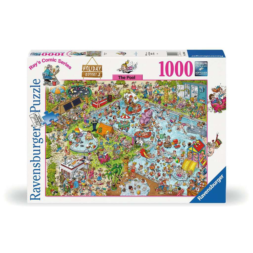 RAVENSBURGER 176366 - HOLIDAY RESORT 3 THE POOL 1000 PIECE PUZZLE