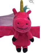 LOVE'EMS PINK UNICORN SNAP PLUSH BAND