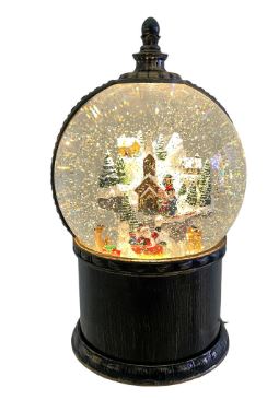 CHRISTMAS GLOBE SANTA SLEIGH