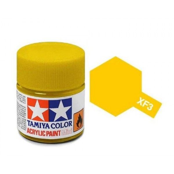 TAMIYA ACRYLIC PAINT MINI XF-3 FLAT YELLOW