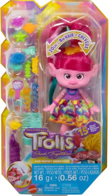 TROLLS BAND TOGETHER HAIR-TASTIC QUEEN POPPY FASHION DOLL