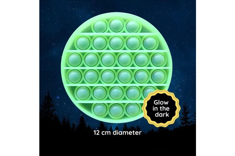 POP IT FIDGET GLOW IN THE DARK CIRCLE ASSORTED