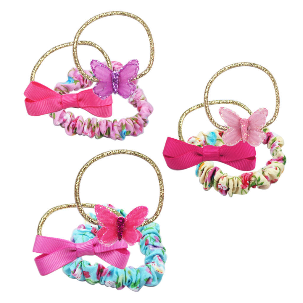 BUTTERFLIES & FLORALS HAIR ELASTIC SET