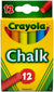 12 CHALK STICKS ASSORTED COLOURS | Toyworld Frankston | Toyworld Frankston