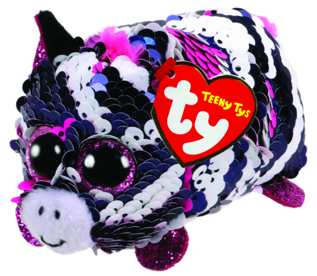 TEENY TYS BEANIE BOO SEQUIN - ZOEY PINK ZEBRA