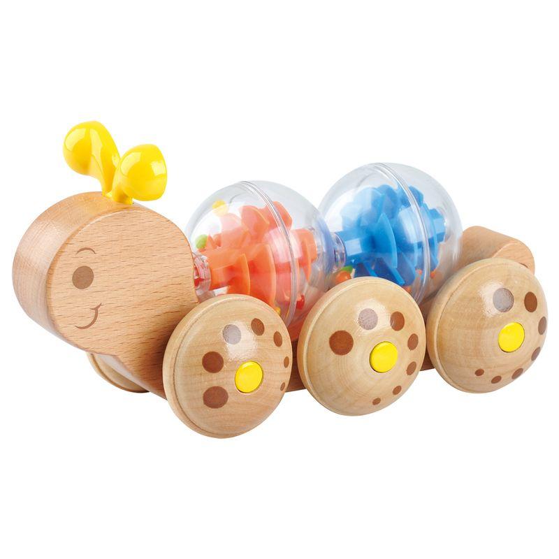 PLAYGO ROLLING CATERPILLAR - BEECH WOOD & BIRADIO CONTROLLEDH WOOD