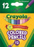 12 HALF SIZE COLORED PENCILS | Toyworld Frankston | Toyworld Frankston